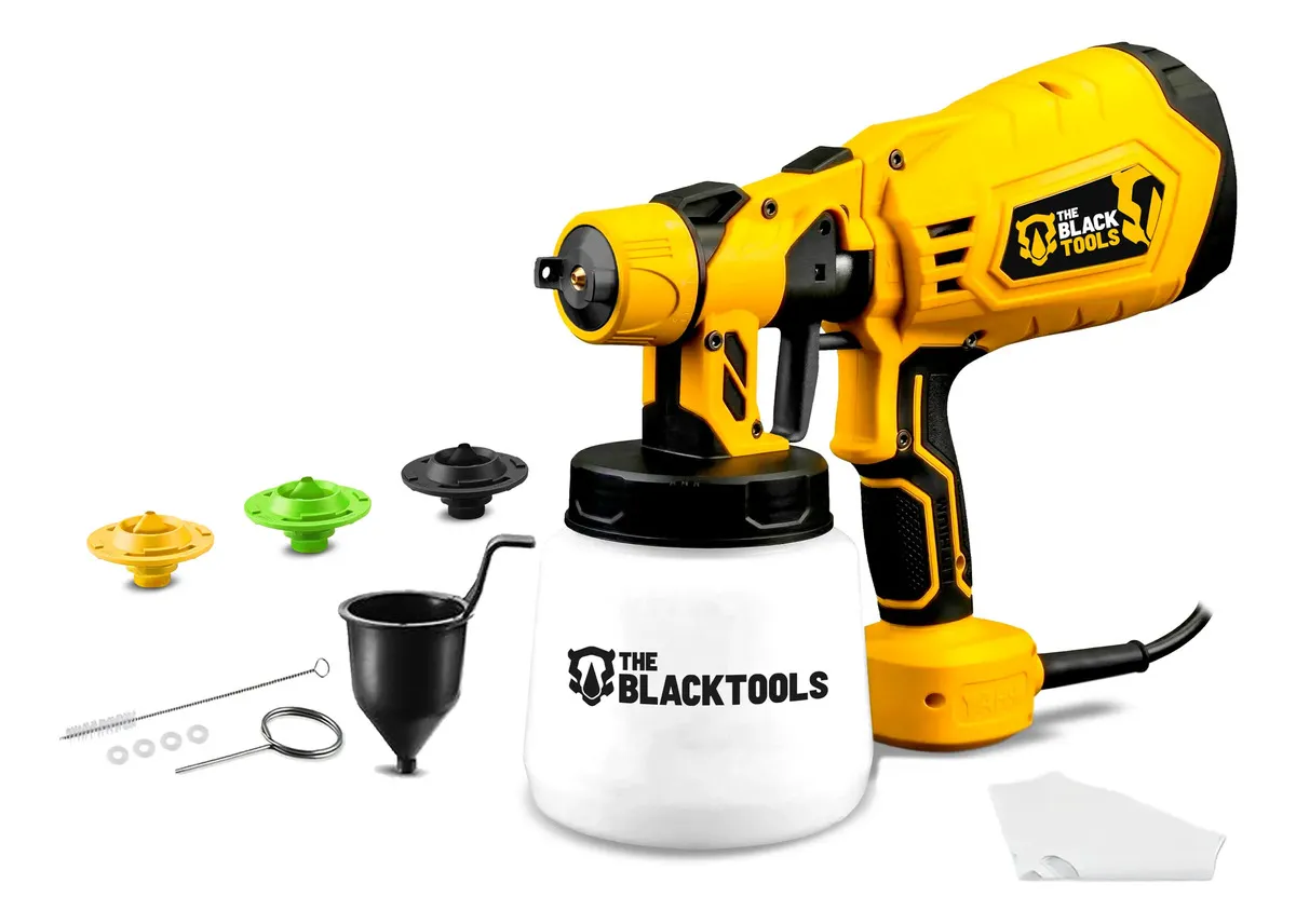 TPP150 Pistola de Pintura HVLP 600 W com Reservatório de 1,4 L e 4 Bicos