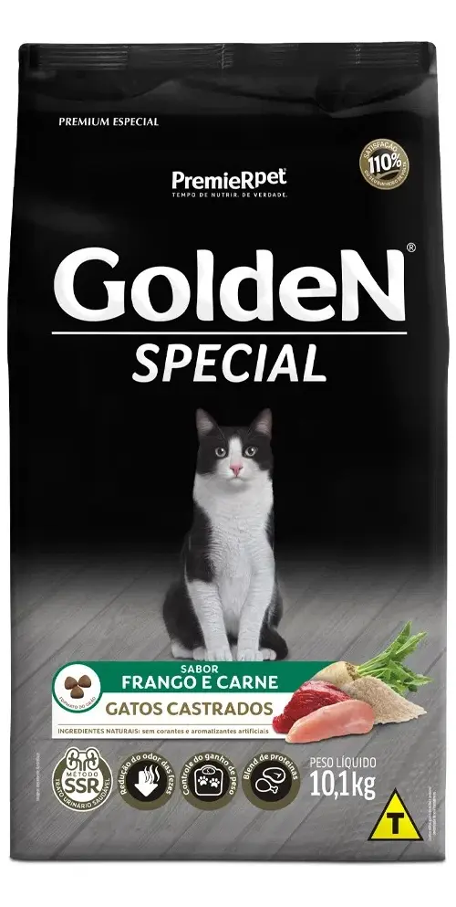 Golden Special Ração Seca para Gatos Adultos Castrados 10,1 kg