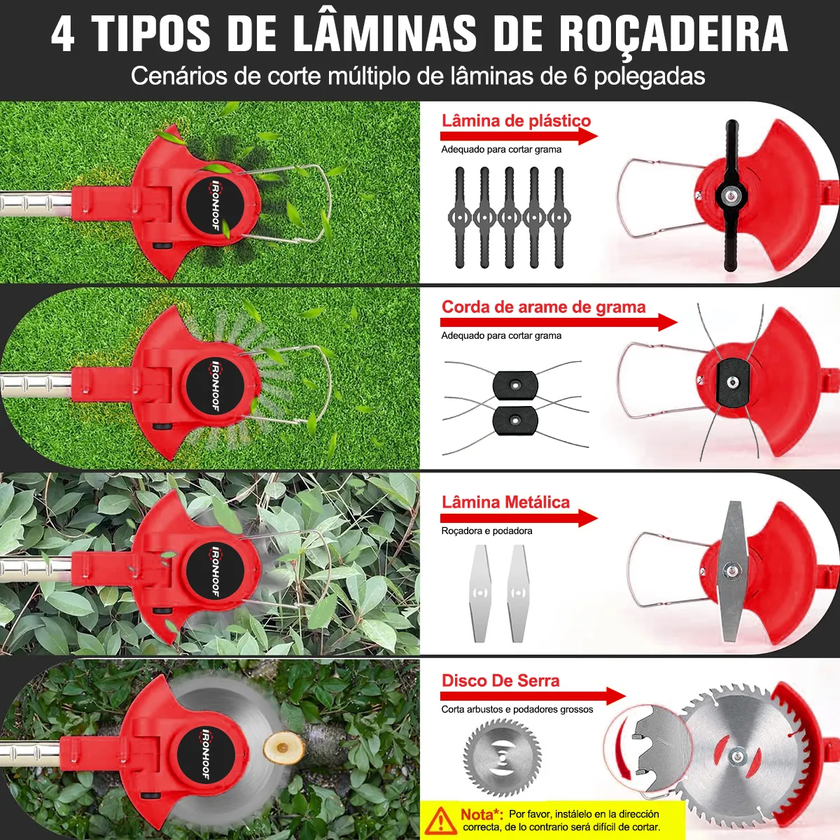 Aparador de Grama sem Fio 21 V 800 W com 2 Baterias e Acessórios — foto 4