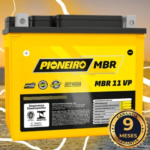 Pioneiro BTX11-BS Bateria para Moto 12 V 11 Ah 110 A CCA — foto 3