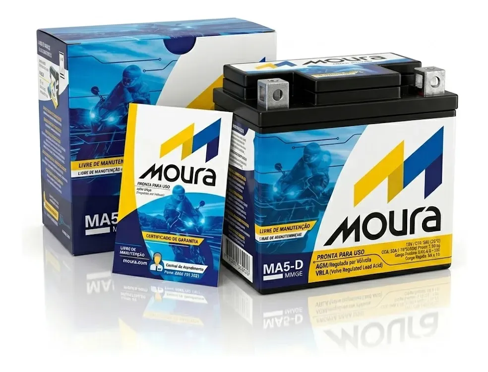 Moura MA5-D Bateria AGM VRLA 12 V 5,1 Ah 50 A CCA