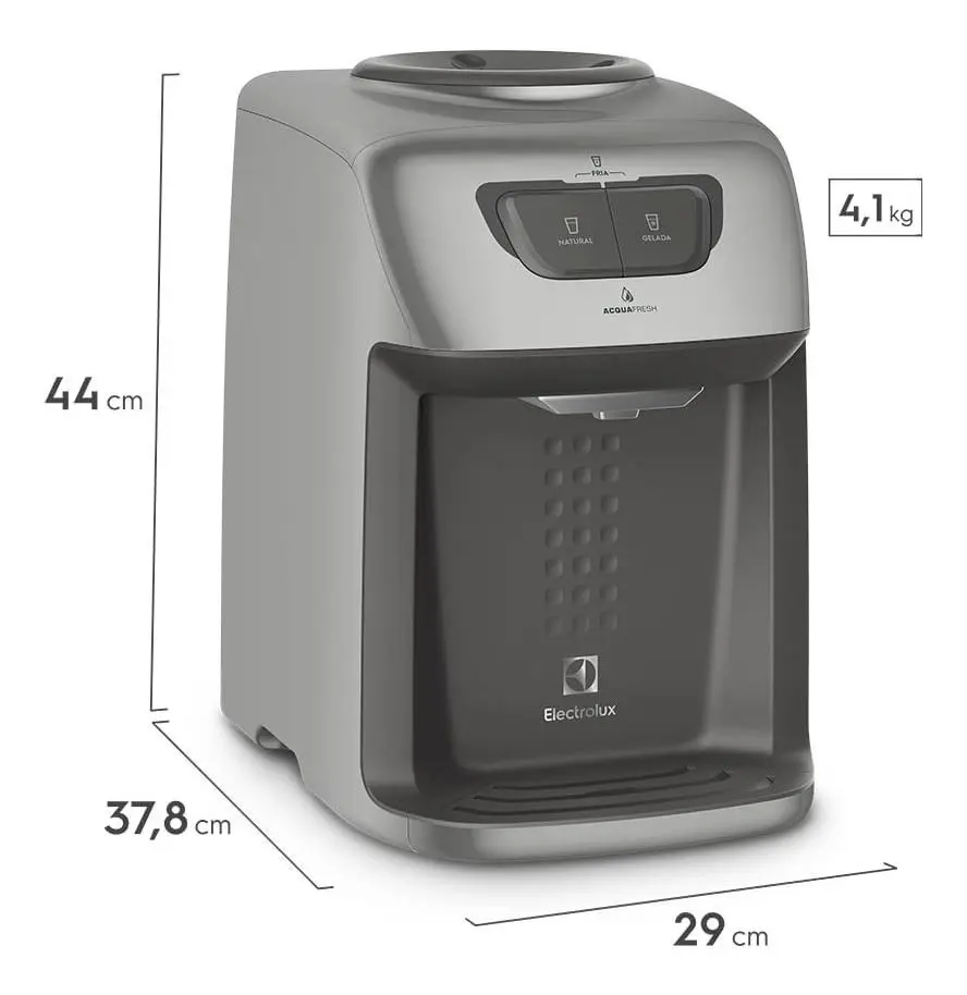 Electrolux Bebedouro de Bancada com Refrigeração Eletrônica para Galão de 20 L Prata — foto 2