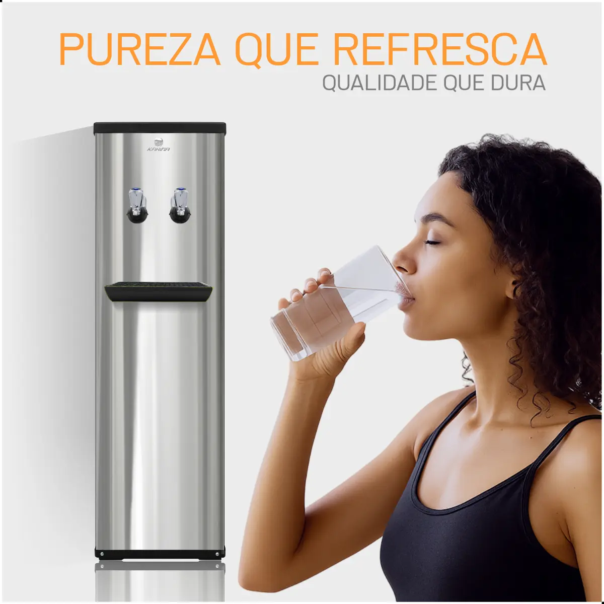 Karina Bebedouro Industrial de Coluna 20 L com 2 Torneiras — foto 3