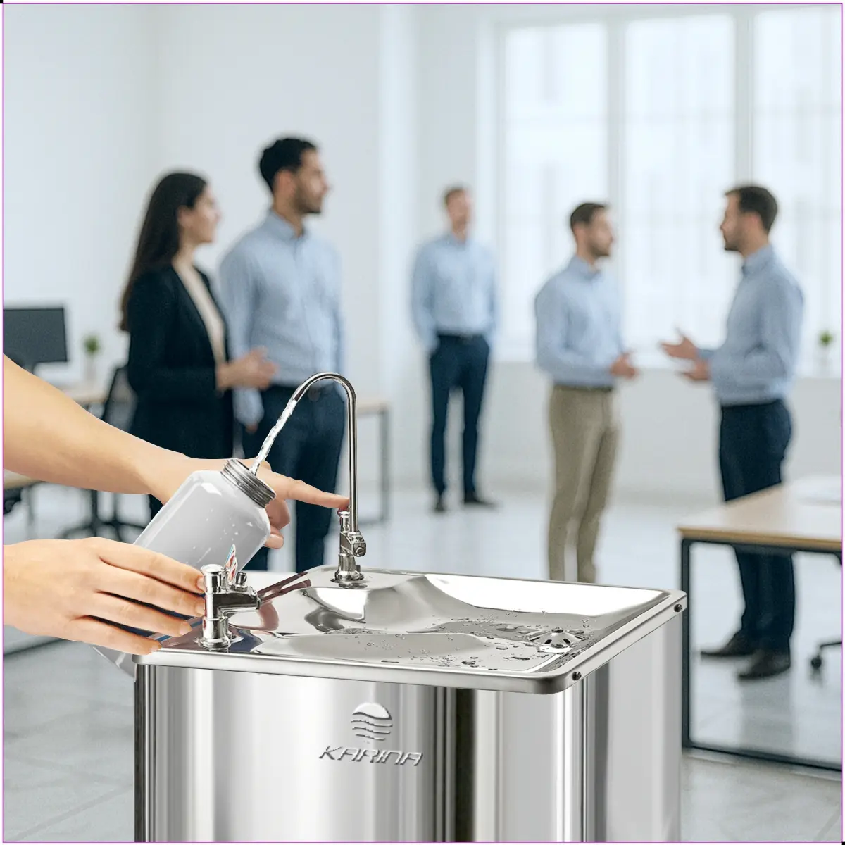 Bebedouro de Pressão Refrigerado em Aço Inoxidável 1,3 L com 2 Torneiras — foto 4