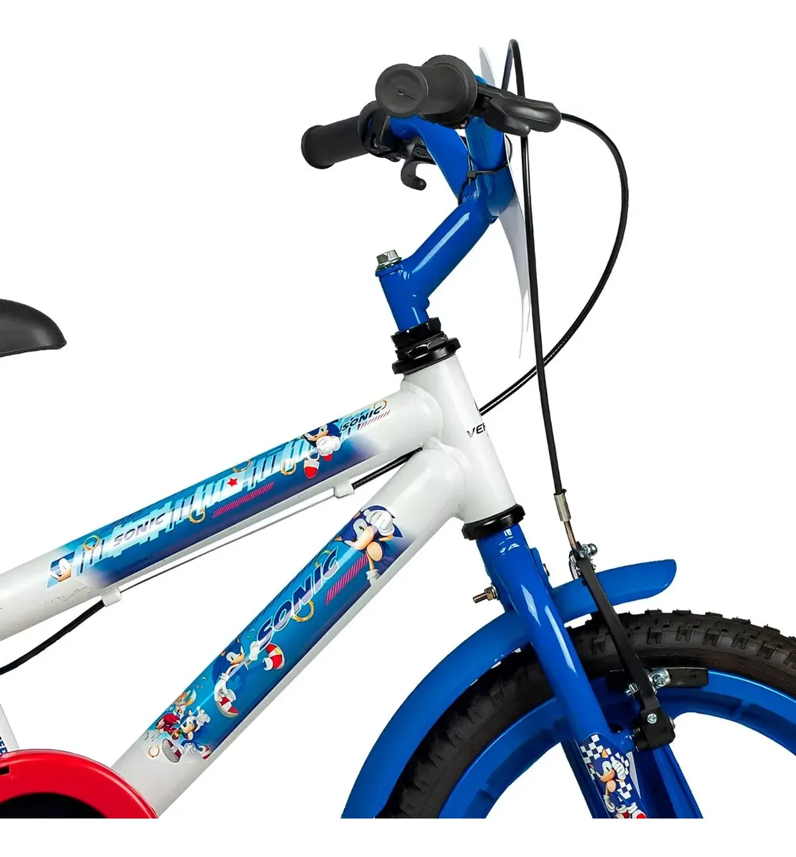 Verden Bikes Sonic Bicicleta Infantil Aro 16 Branco e Azul com Rodinhas — foto 4