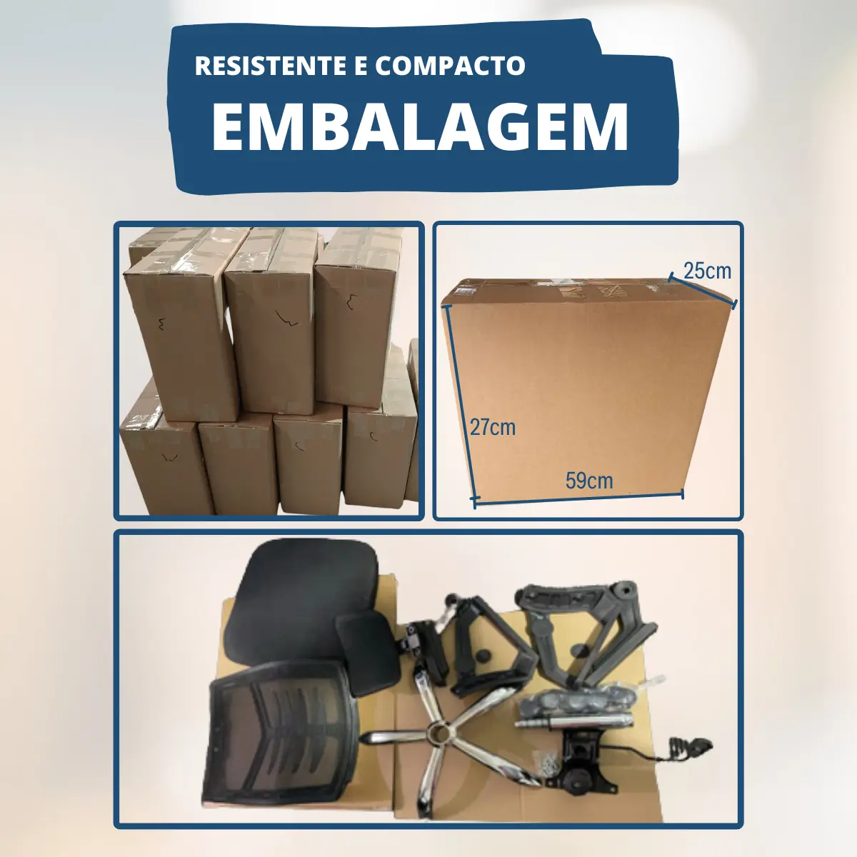 Cadeira De Escritório Até 150kg Executiva Presidente Office — foto 4