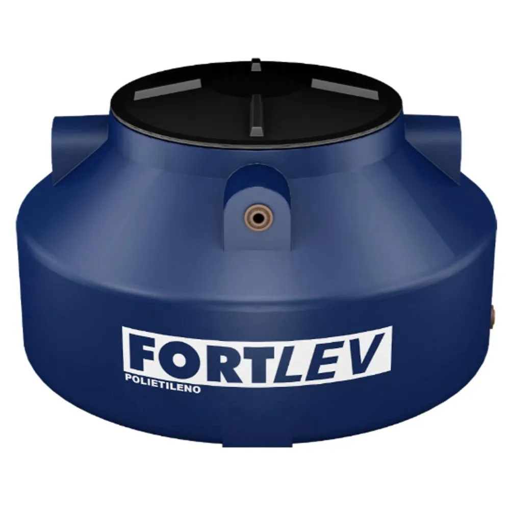 Caixa De Água 310L Polietileno Tampa Rosca Azul Fortlev — foto 1