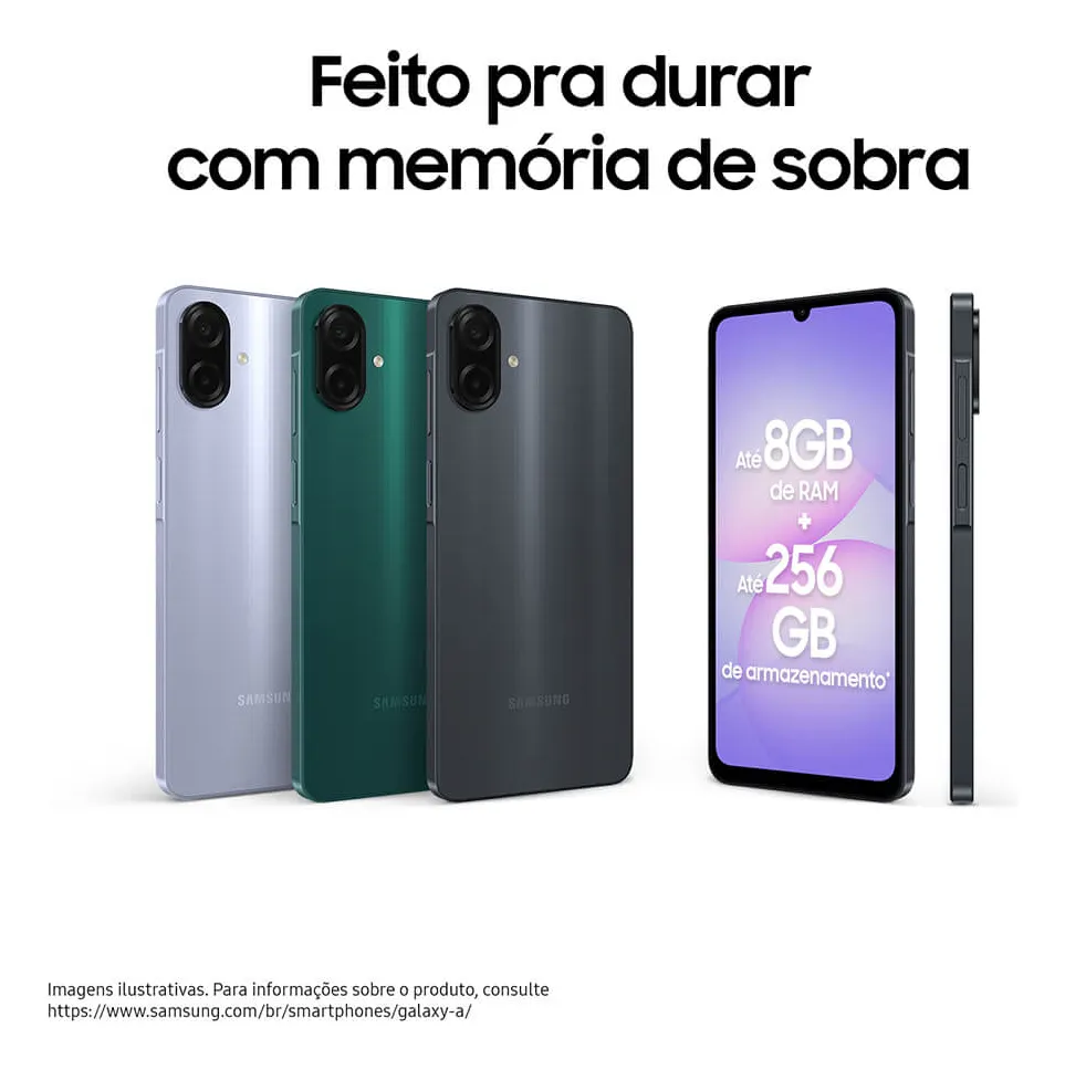 Smartphone Samsung Galaxy A07 256GB 8GB RAM Câmera 50MP Verde — foto 2