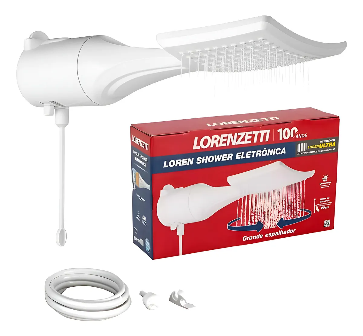 Chuveiro Ducha Lorenzetti Loren Shower Eletrônico Branco 6800w 220V — foto 1