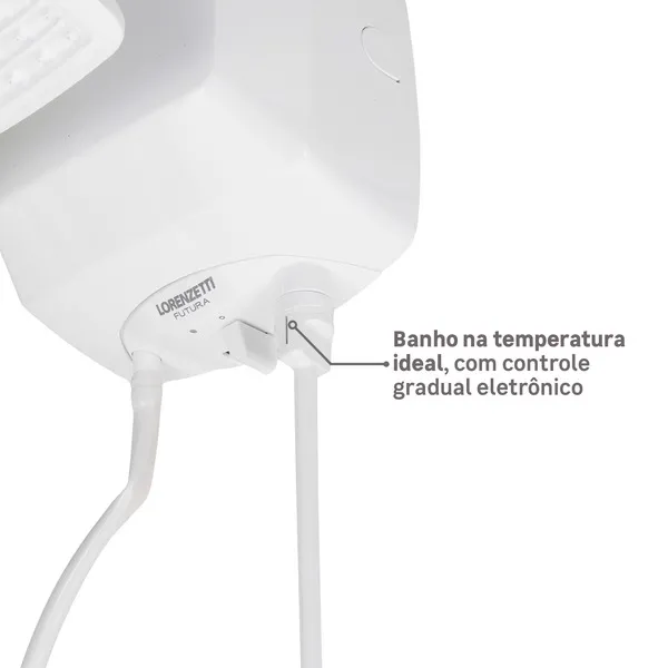 Chuveiro Elétrico Eletrônico 6800w Branco Quadrado Futura Lorenzetti — foto 2