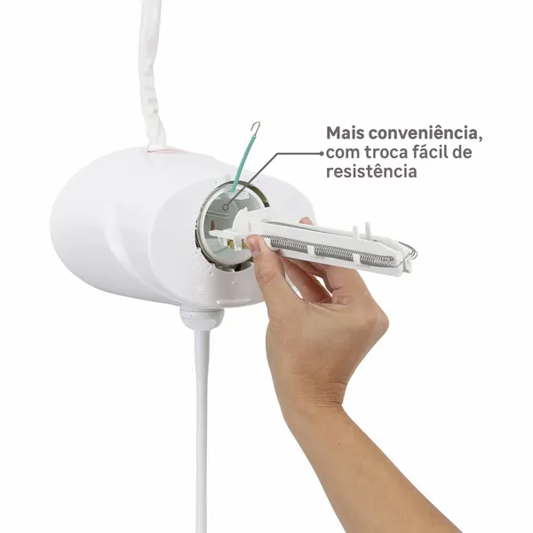 Chuveiro Elétrico Eletrônico 7500w Branco Redondo Top Jet Lorenzetti — foto 2