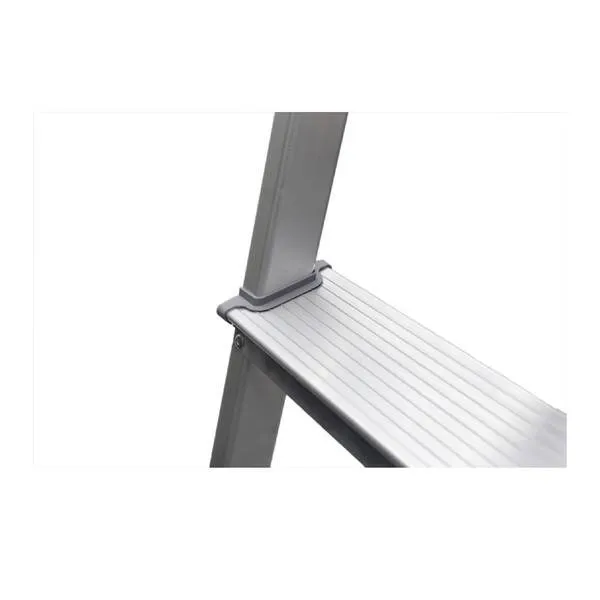 Escada Doméstica Aluminio 8 Degraus Natural 120 Kg Reisam — foto 4