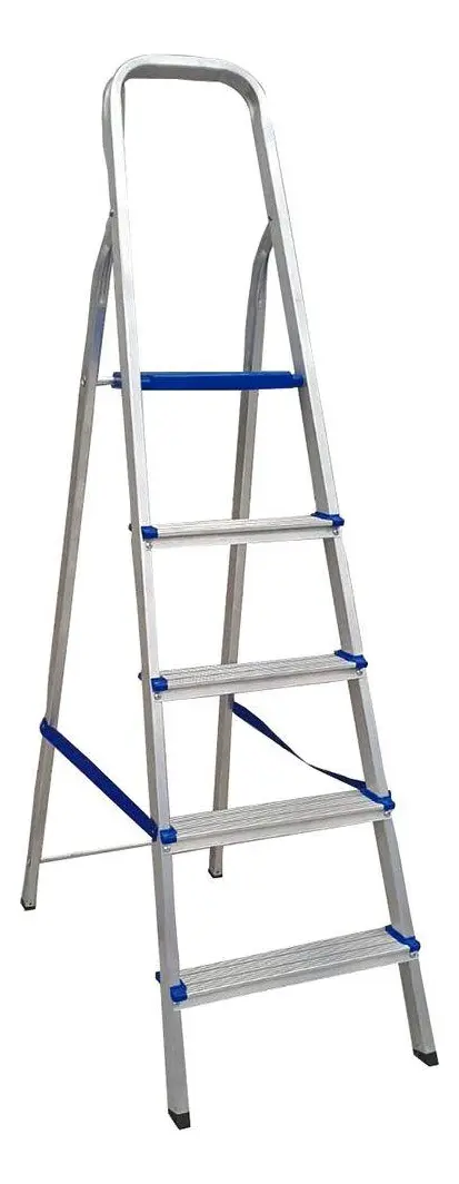 Escada Doméstica Em Aluminio 5 Degraus Real — foto 1