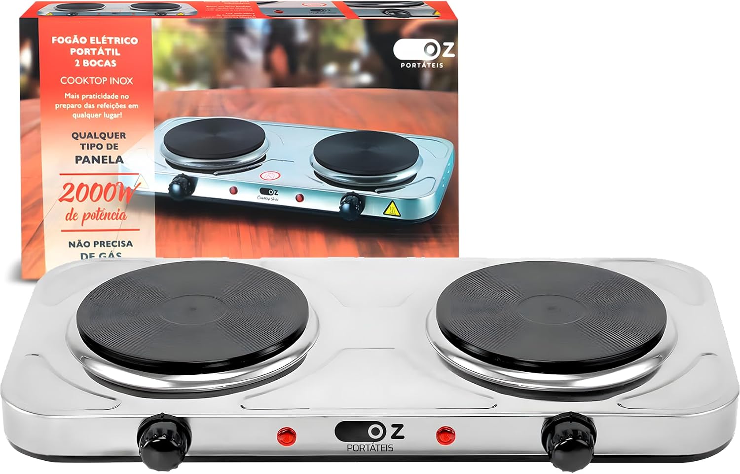 Fogão Elétrico 2 Bocas Cooktop - FE2000_127V — foto 1