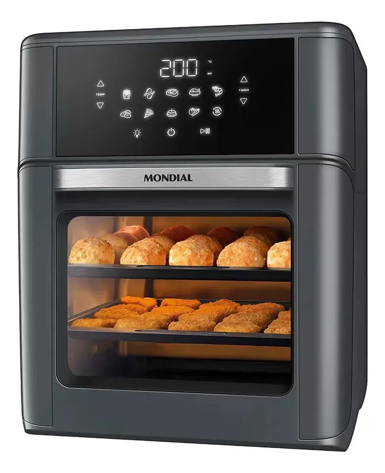 Fritadeira Air Fryer Oven Mondial 12 Litros Digital Preta Bivolt