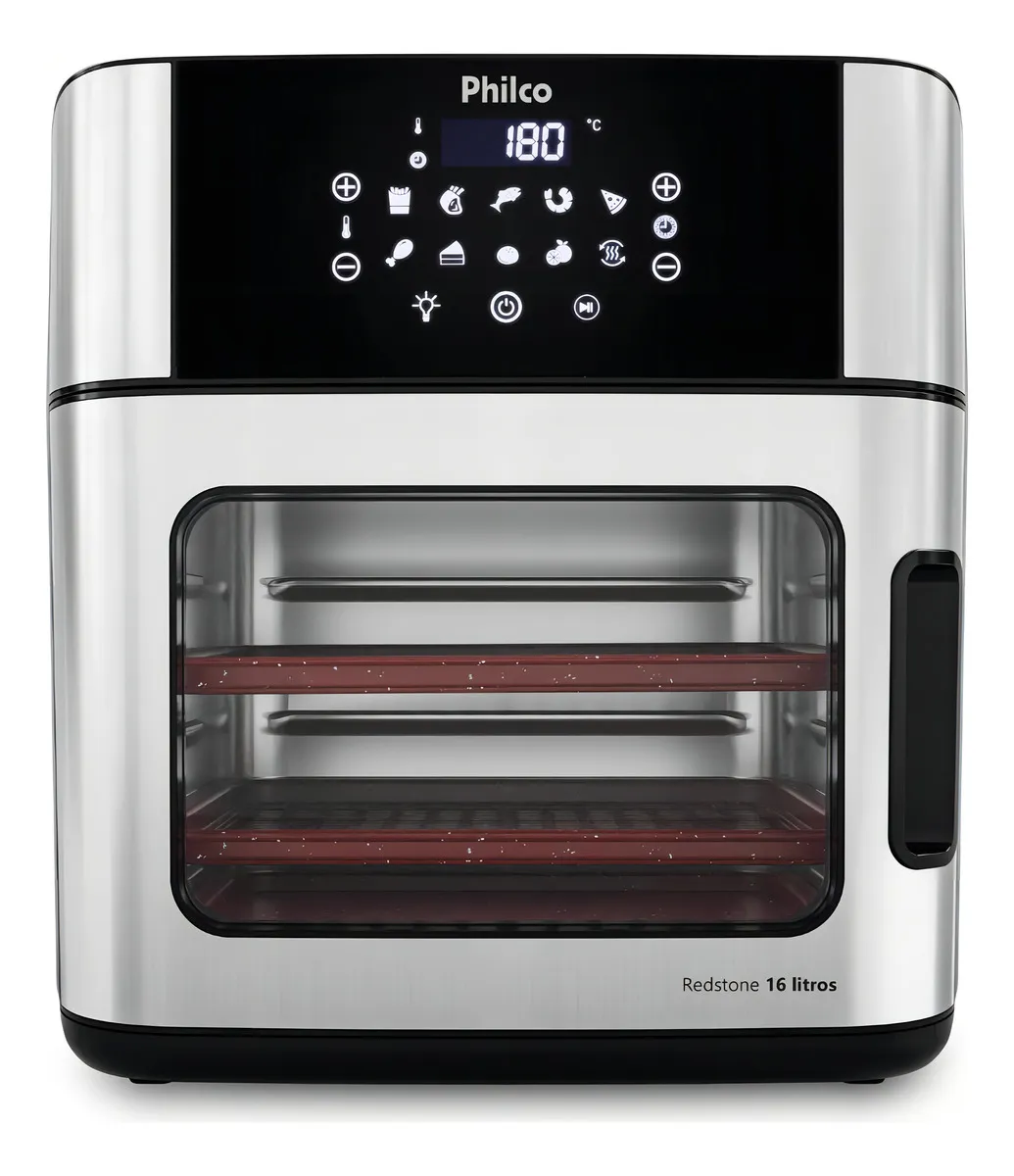 Fritadeira Air Fryer Philco PAF16A 4 em 1 Painel Digital 16L Preta