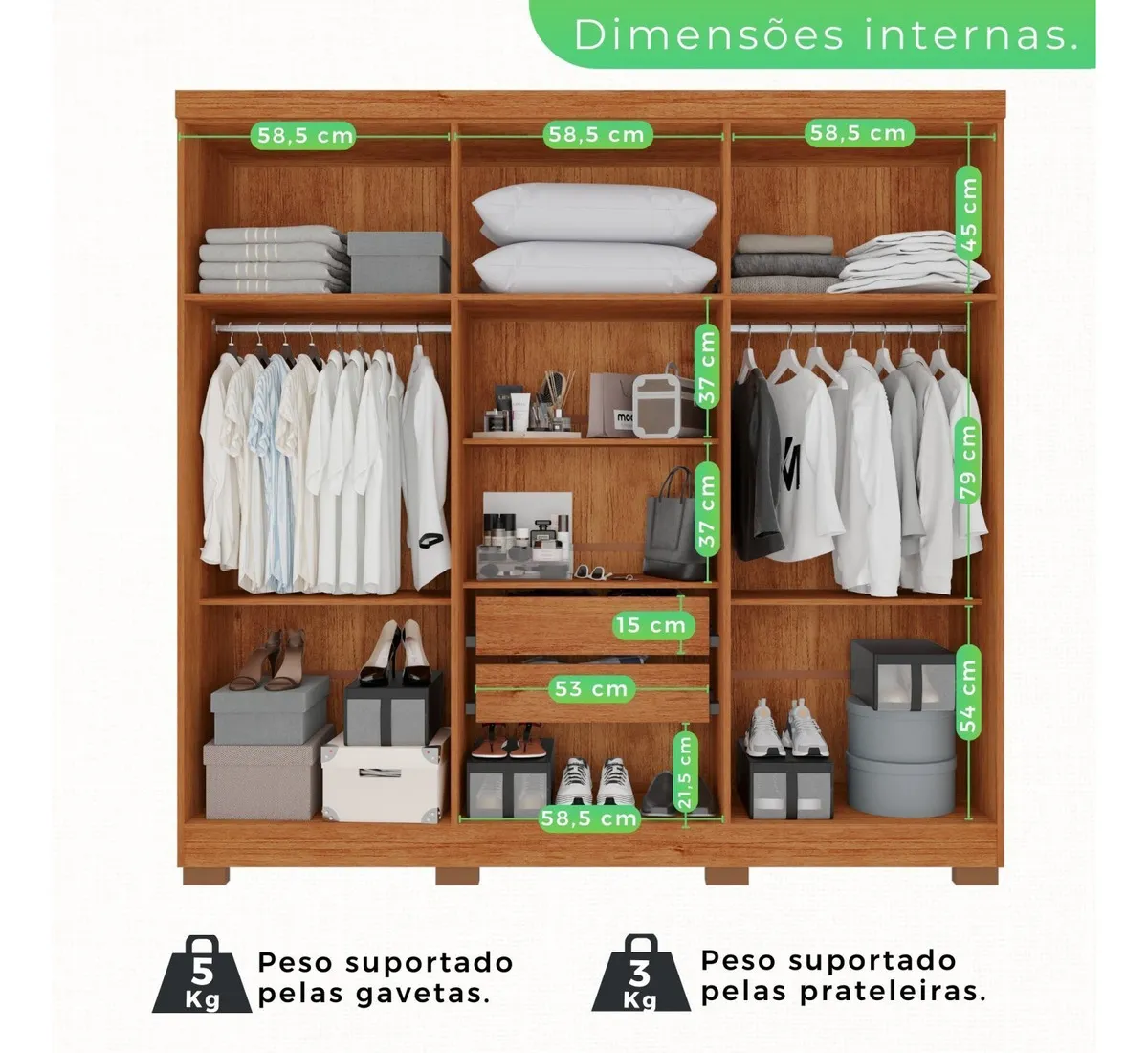Guarda-roupa Casal 6 Portas 2 Gavetas França — foto 4
