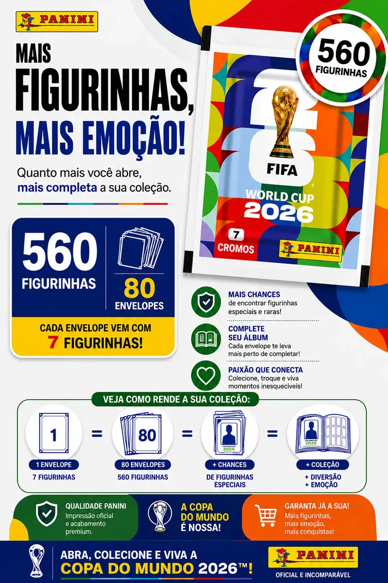 Kit 560 Figurinhas Do Álbum Copa Do Mundo 2026 — foto 2