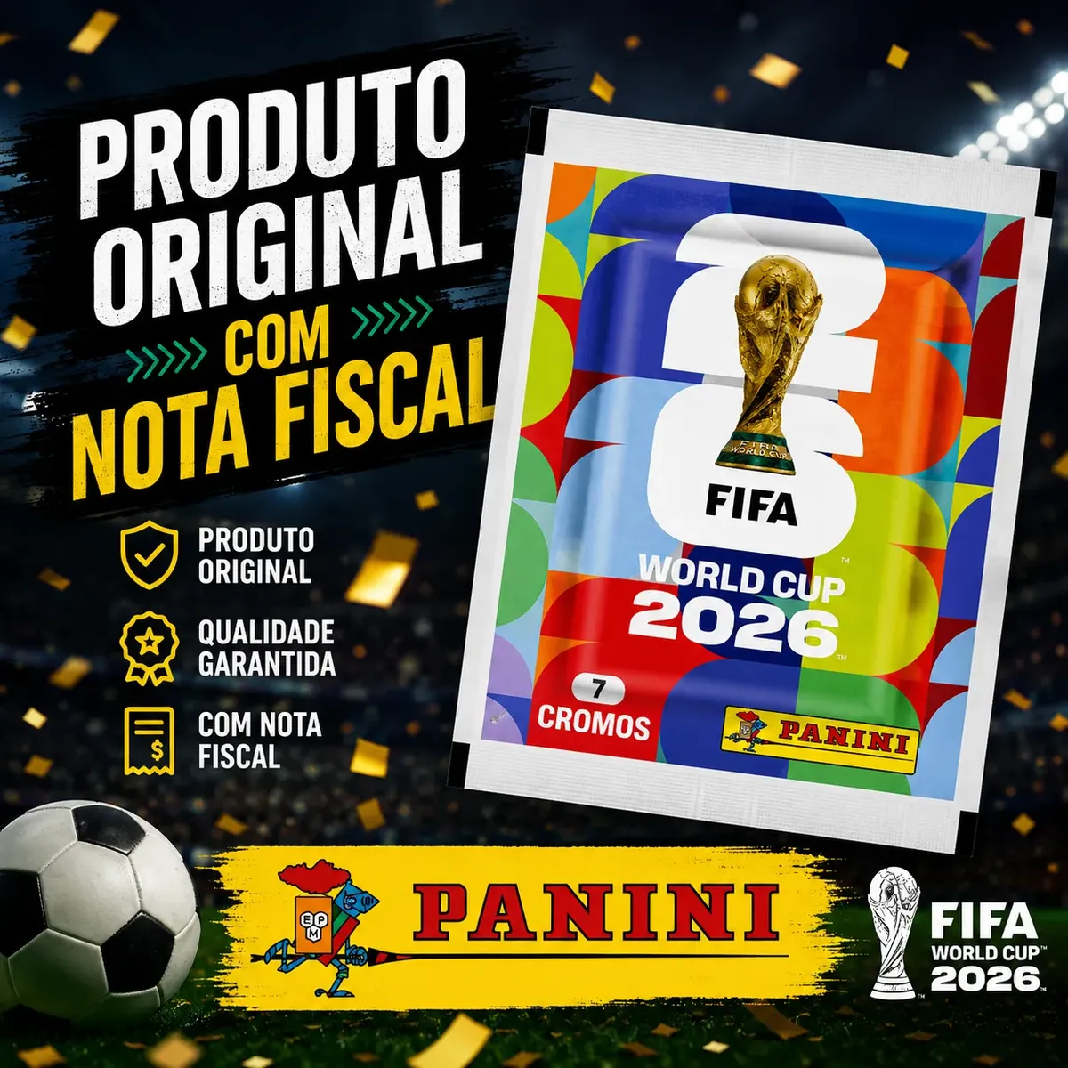 Kit 10 Envelopes de Figurinhas Oficiais Copa do Mundo 2026 — foto 2