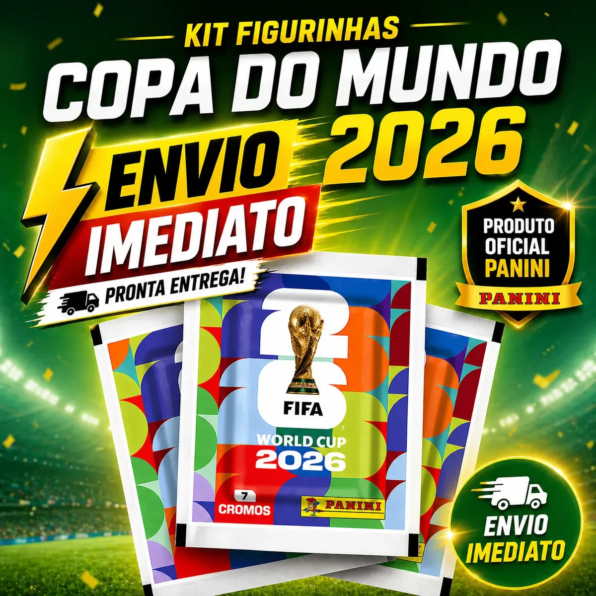 Kit 10 Envelopes com 70 Figurinhas Oficiais Copa do Mundo 2026 — foto 4