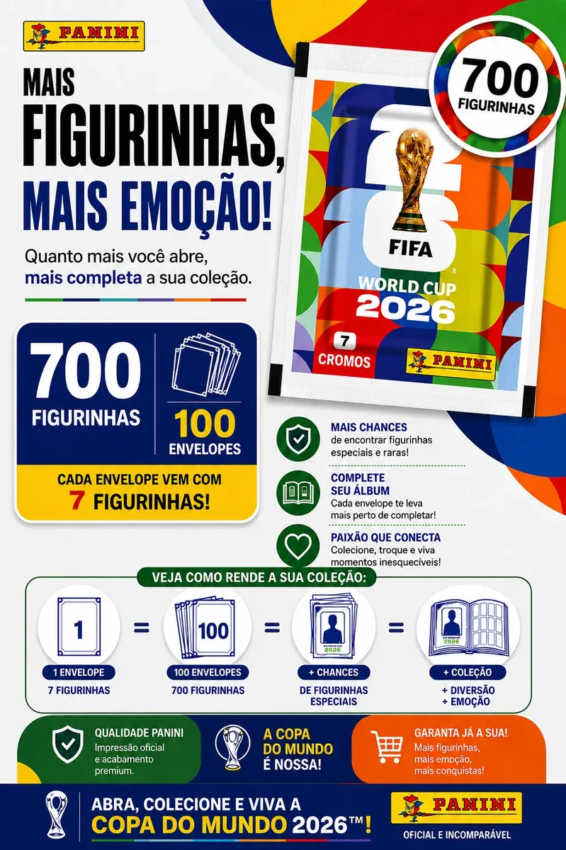 Kit 700 Figurinhas Do Álbum Copa Do Mundo 2026 — foto 2