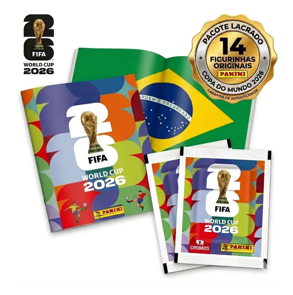 Álbum Copa do Mundo 2026 Capa Mole com 2 Envelopes de Figurinhas — foto 2