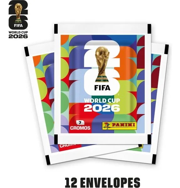 Kit 12 Envelopes de Figurinhas Copa do Mundo 2026