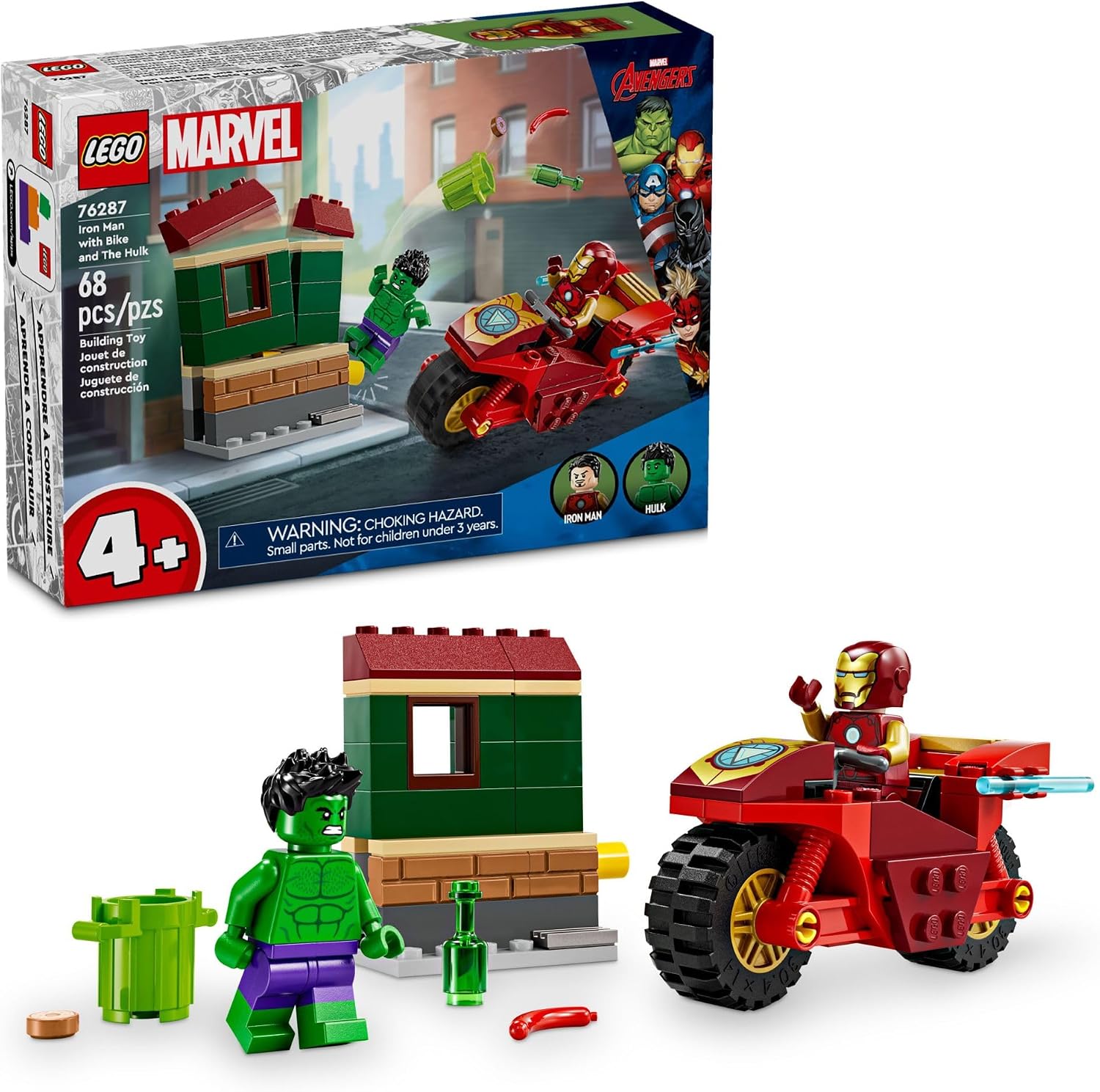 LEGO Marvel Homem de Ferro com Motocicleta e o Hulk — foto 1