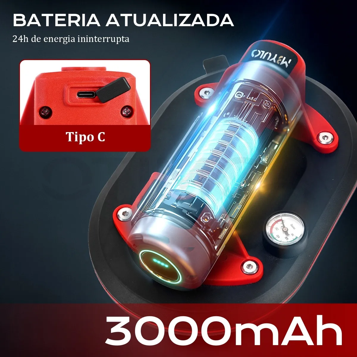 OTIMOA Ventosa Elétrica para Pisos e Porcelanatos 260 kg com Motor Duplo — foto 3