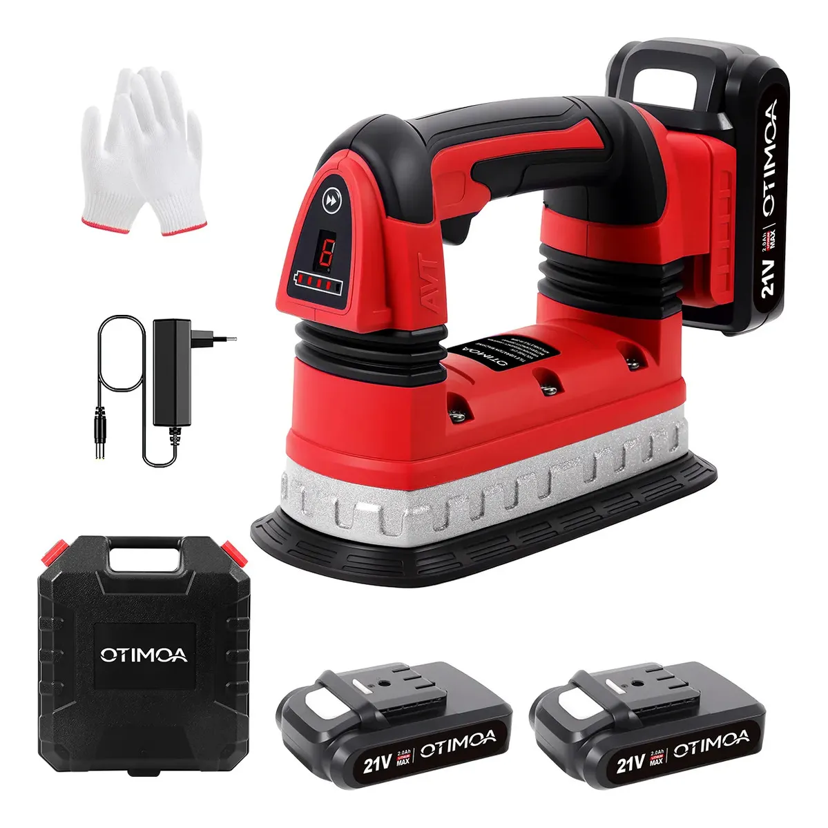 Máquina Vibratória para Assentamento de Pisos 21 V com 2 Baterias