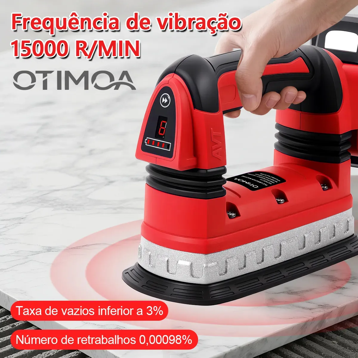 Máquina Vibratória para Assentamento de Pisos 21 V com 2 Baterias — foto 4