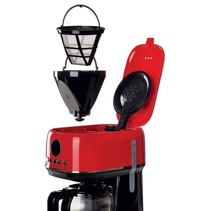 Máquina de Café Ariete Moderna Programável 15 Xícaras 220V Vermelha — foto 3