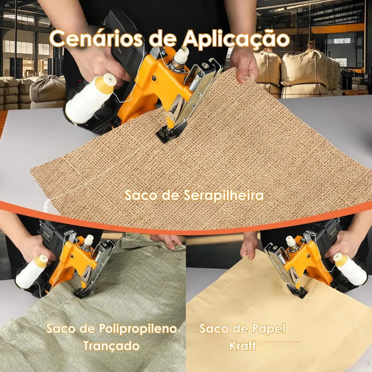 Máquina de Costura Portátil para Fechamento de Sacos 110/220 V — foto 2