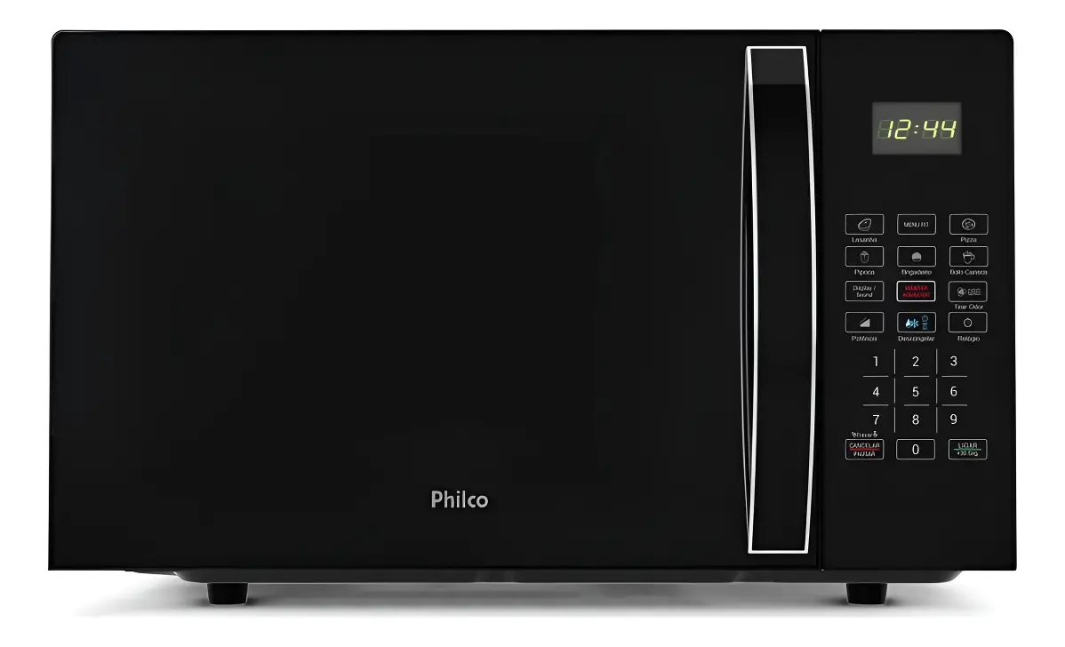 Micro-ondas Philco 28 L 1100 W Preto com Tira Odor e Limpa Fácil