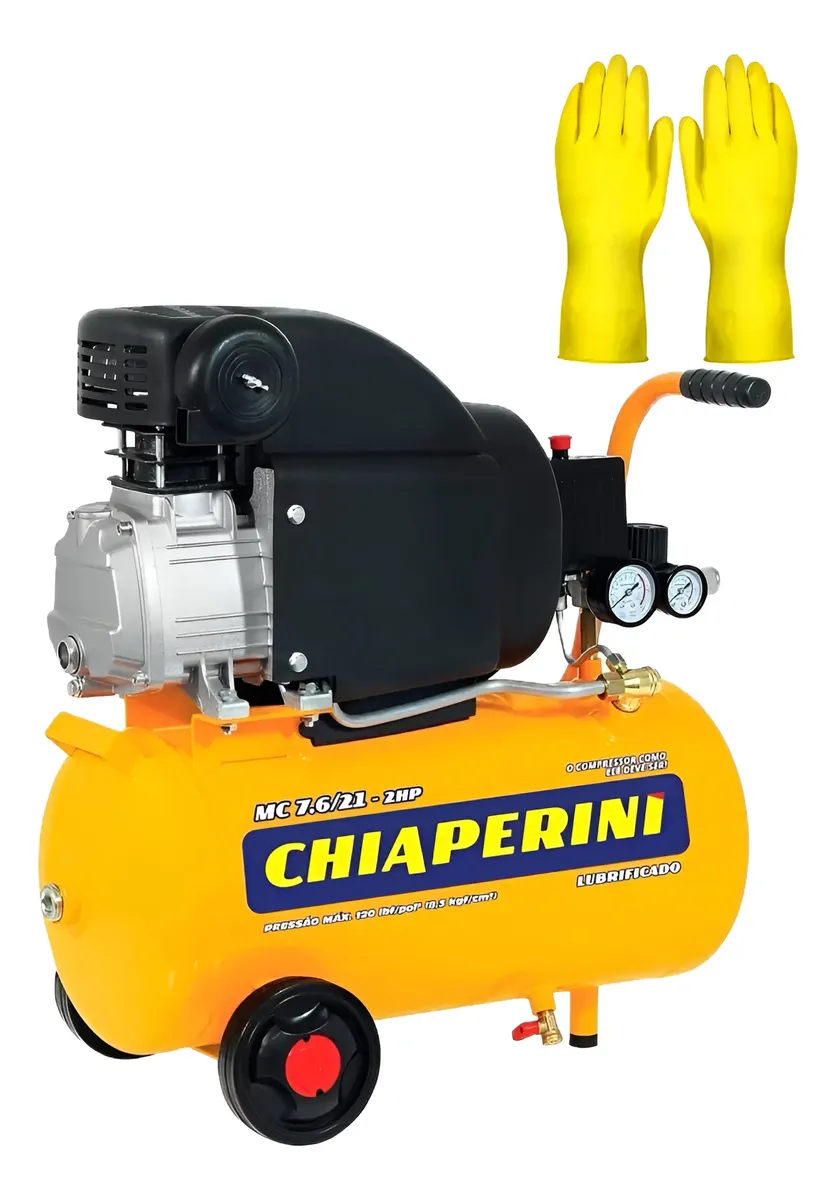 Chiaperini Motocompressor de Ar Elétrico 21 L com Rodas — foto 2