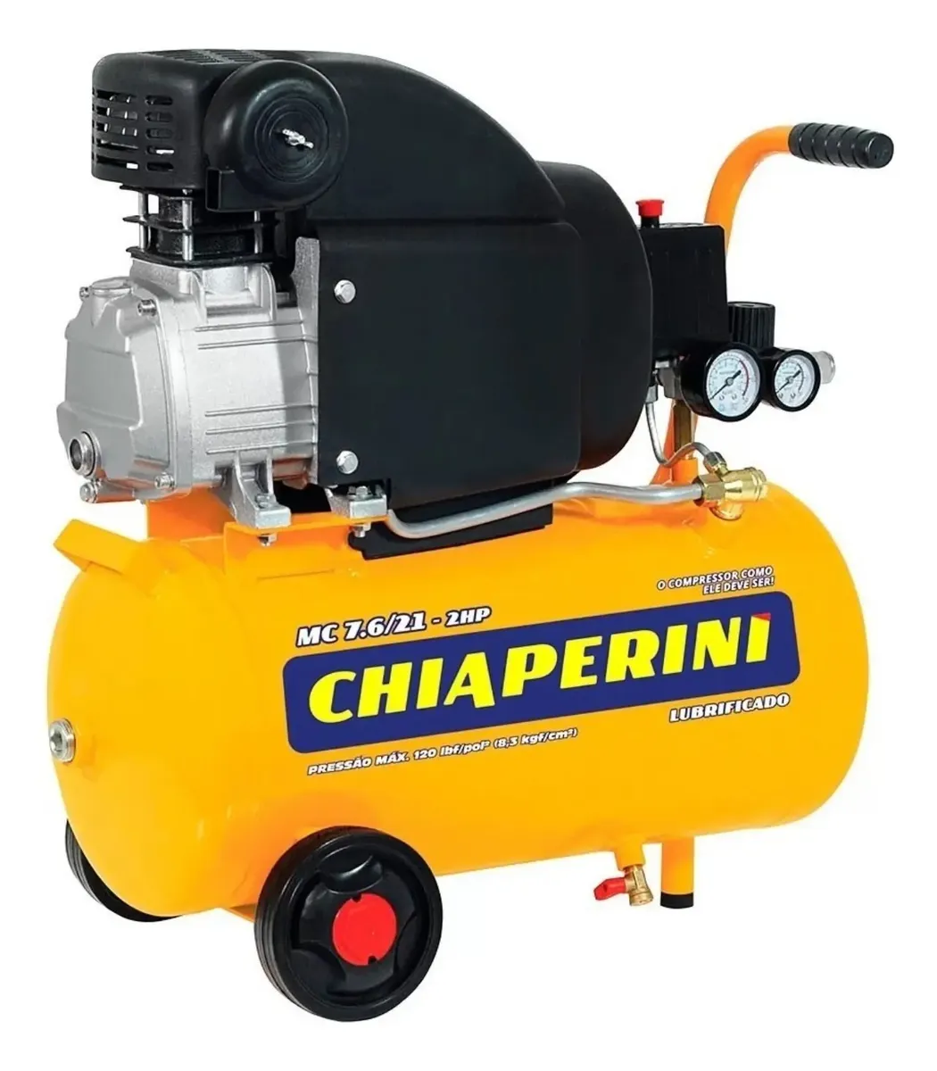 Chiaperini Motocompressor de Ar Elétrico 21 L com Rodas