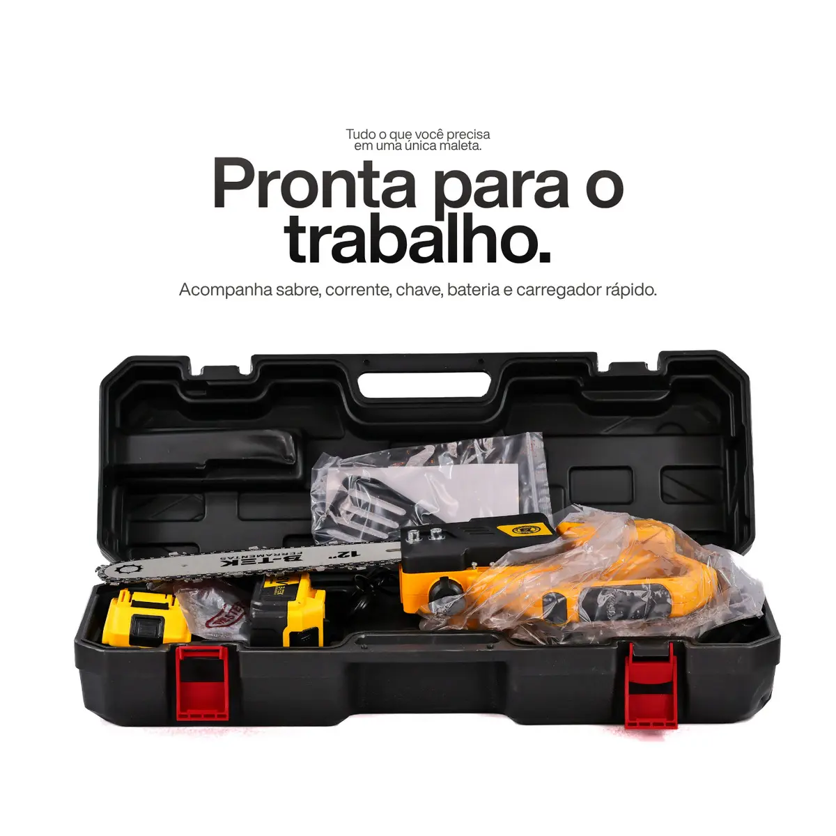Motoserra Elétrica Portátil B-Tek com 2 Baterias 48V — foto 2