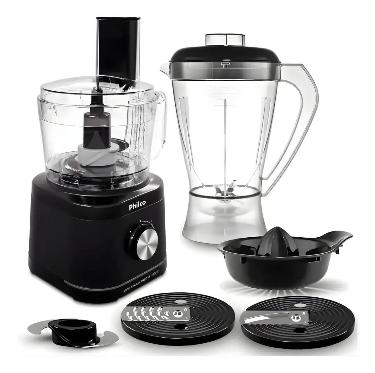 Multiprocessador Philco Turbo 5 em 1 1000 W com Espremedor 1,5 L