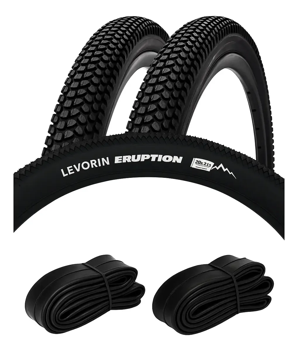 Kit 2 Pneus Levorin Eruption 29 x 2.10 com 2 Câmaras Kenda