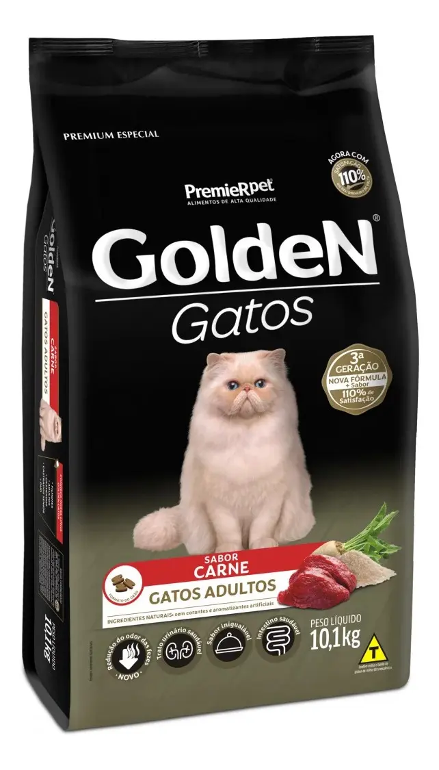 Golden Ração Seca para Gatos Adultos Sabor Carne 10,1 kg — foto 3