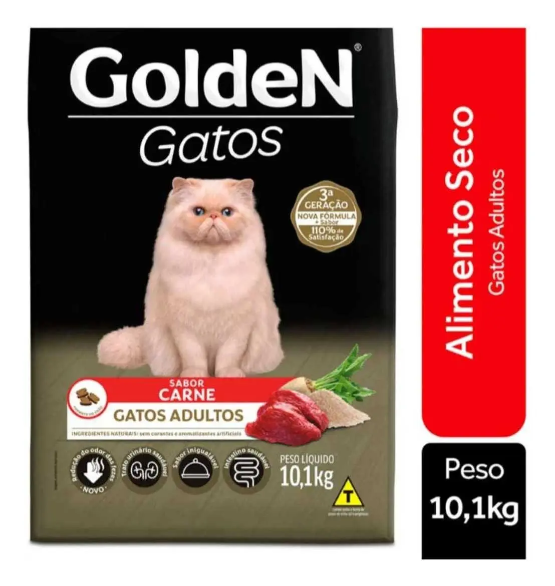 Golden Ração Seca para Gatos Adultos Sabor Carne 10,1 kg — foto 2
