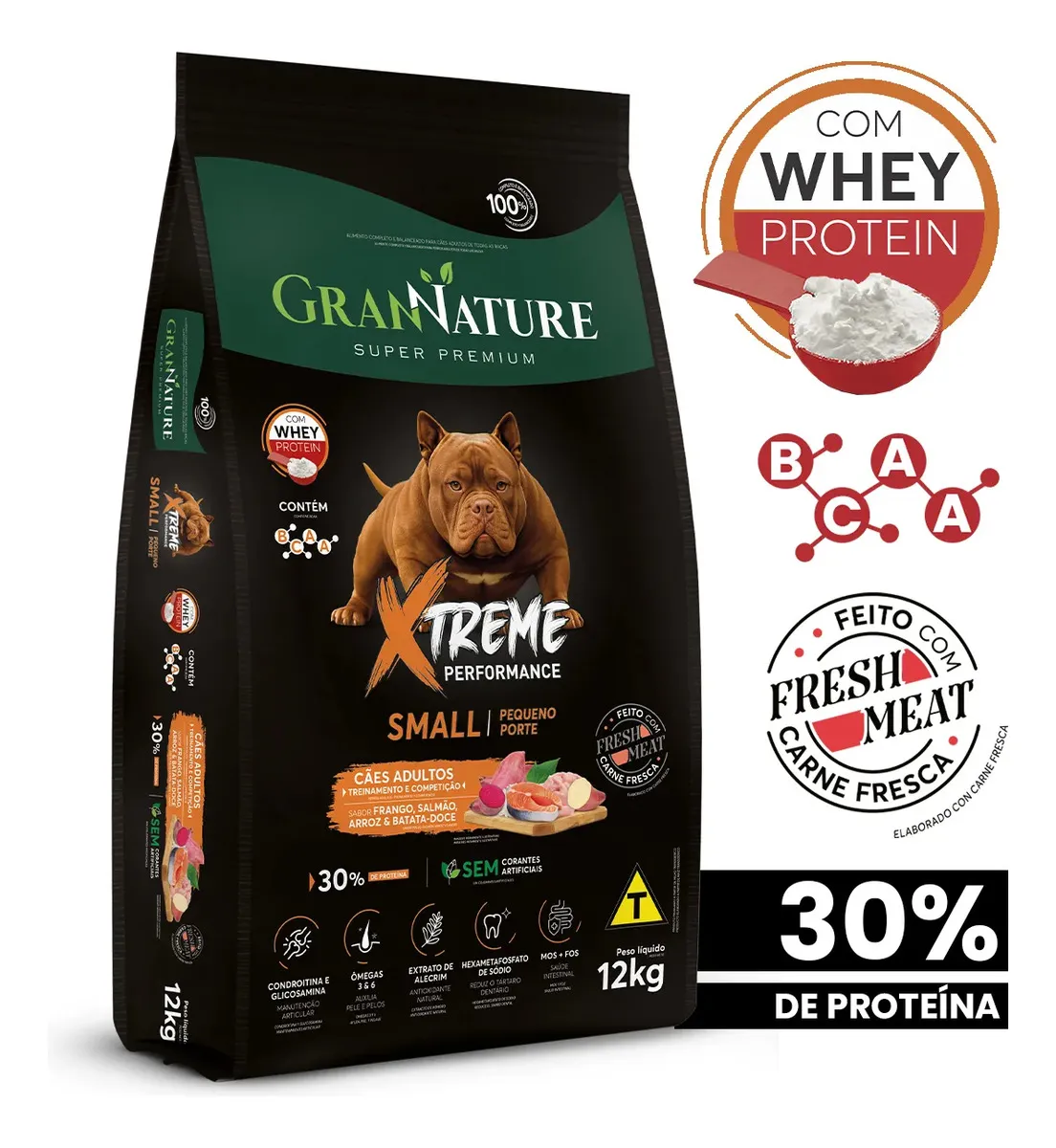 GranNature Xtreme Performance Ração para Cães Adultos Pequenos 12 kg