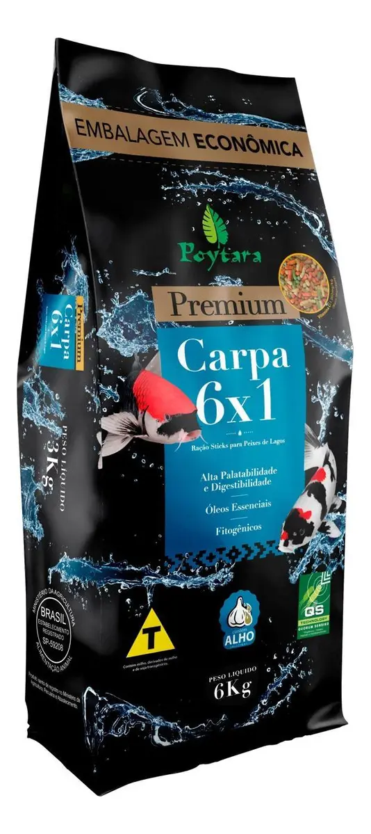 Poytara Premium Alimento Flutuante para Carpas e Koi 6 kg — foto 1