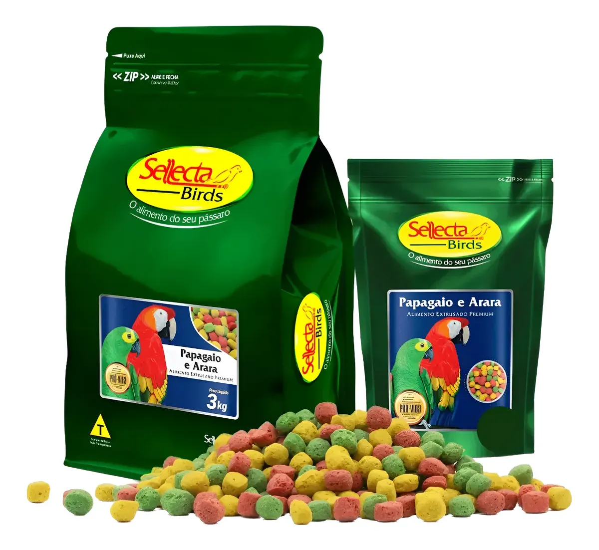 Sellecta Alimento Extrusado para Papagaios e Araras 3 kg